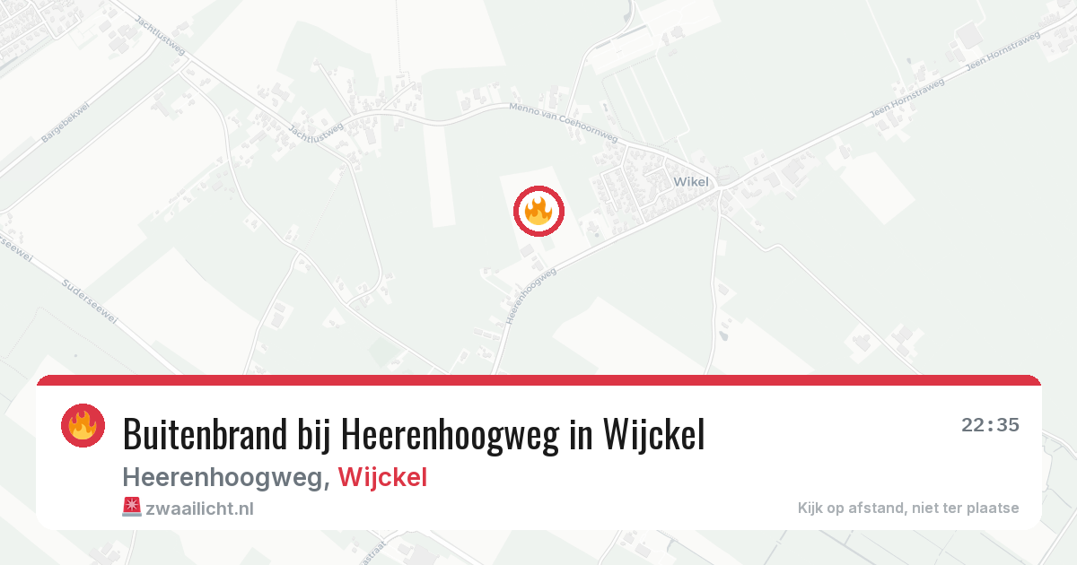 Buitenbrand bij Heerenhoogweg in Wijckel — 19 jun 2026