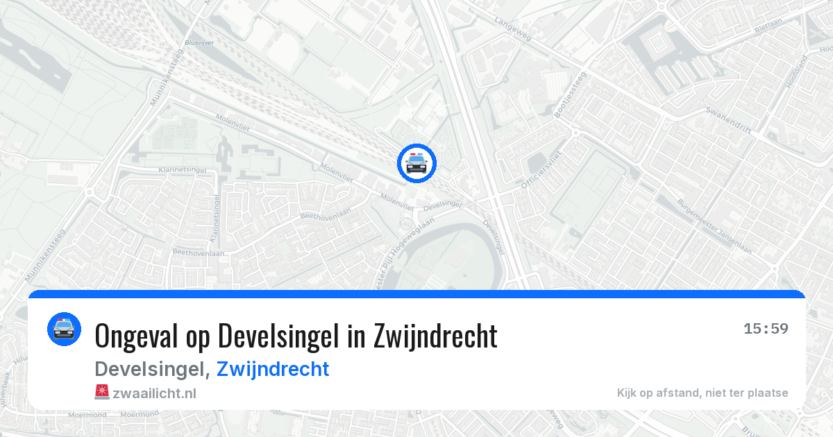 Ongeval op Develsingel in Zwijndrecht — 15 jun 2026