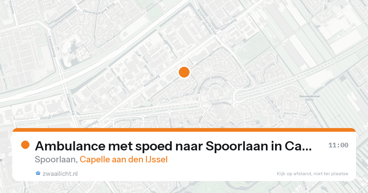 Ambulance met spoed naar Spoorlaan in Capelle aan den IJssel — 14 aug 2026