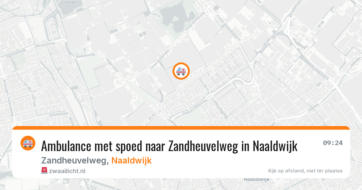 Ambulance met spoed naar Zandheuvelweg in Naaldwijk — 18 mrt 2026