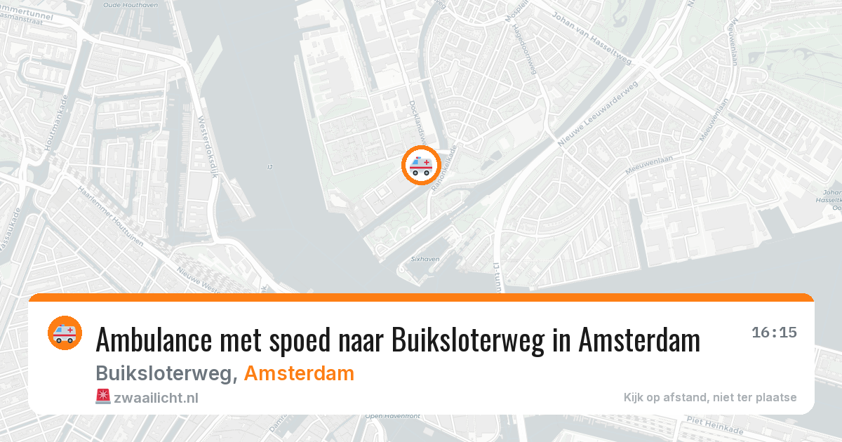 Ambulance met spoed naar Buiksloterweg in Amsterdam — 17 mrt 2026