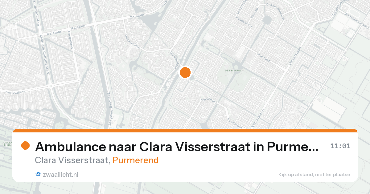 Ambulance naar Clara Visserstraat in Purmerend — 7 feb 2026