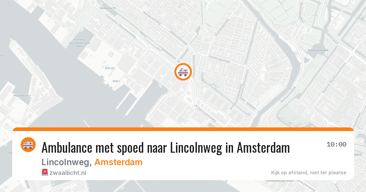Ambulance met spoed naar Lincolnweg in Amsterdam — 30 jun 2026