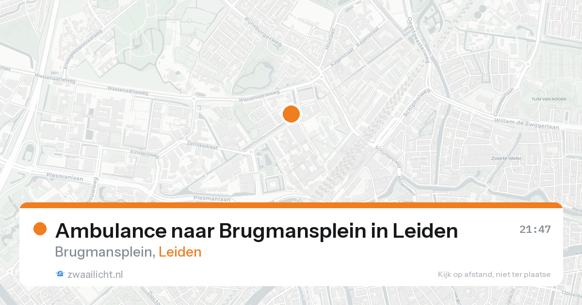 Ambulance naar Brugmansplein in Leiden — 18 aug 2026