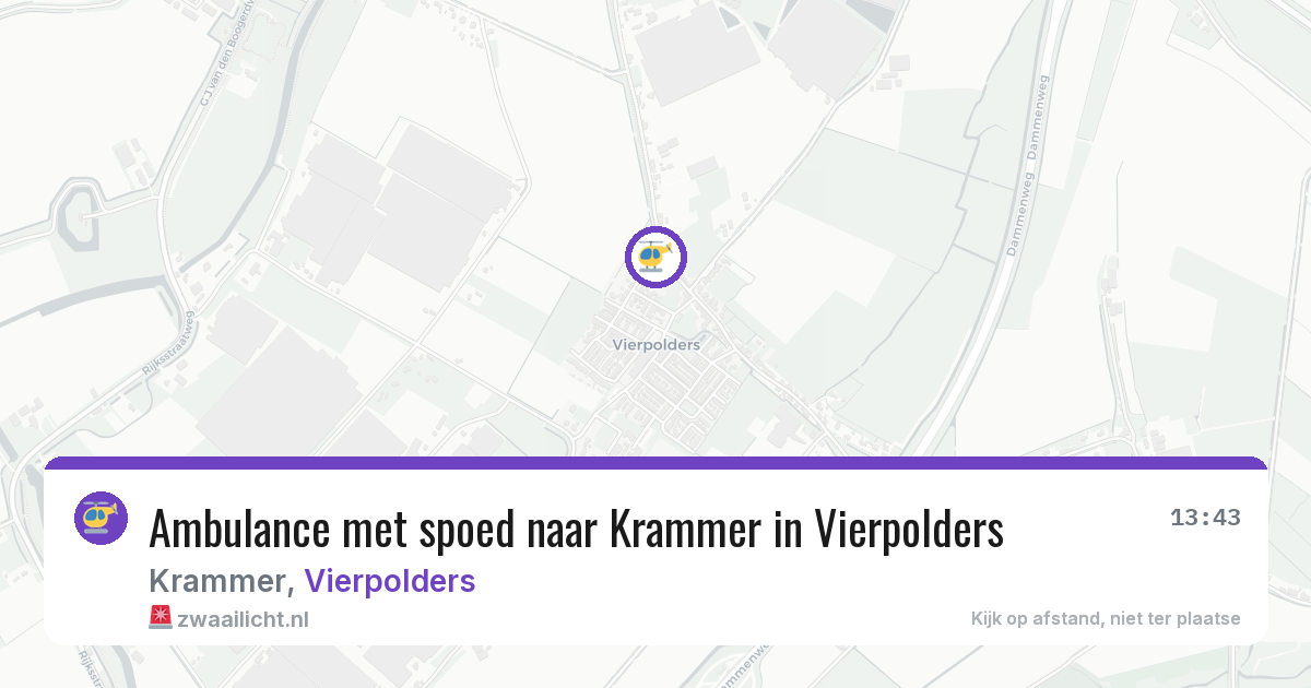 Ambulance met spoed naar Krammer in Vierpolders — 10 jun 2026