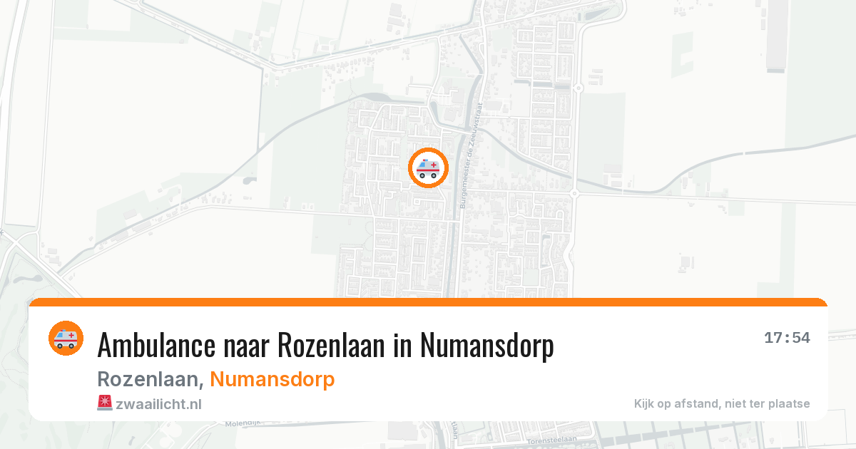 Ambulance naar Rozenlaan in Numansdorp — 21 apr 2026