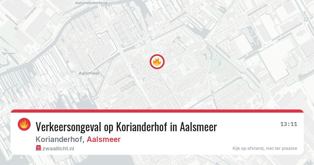 Verkeersongeval op Korianderhof in Aalsmeer — 9 mei 2026