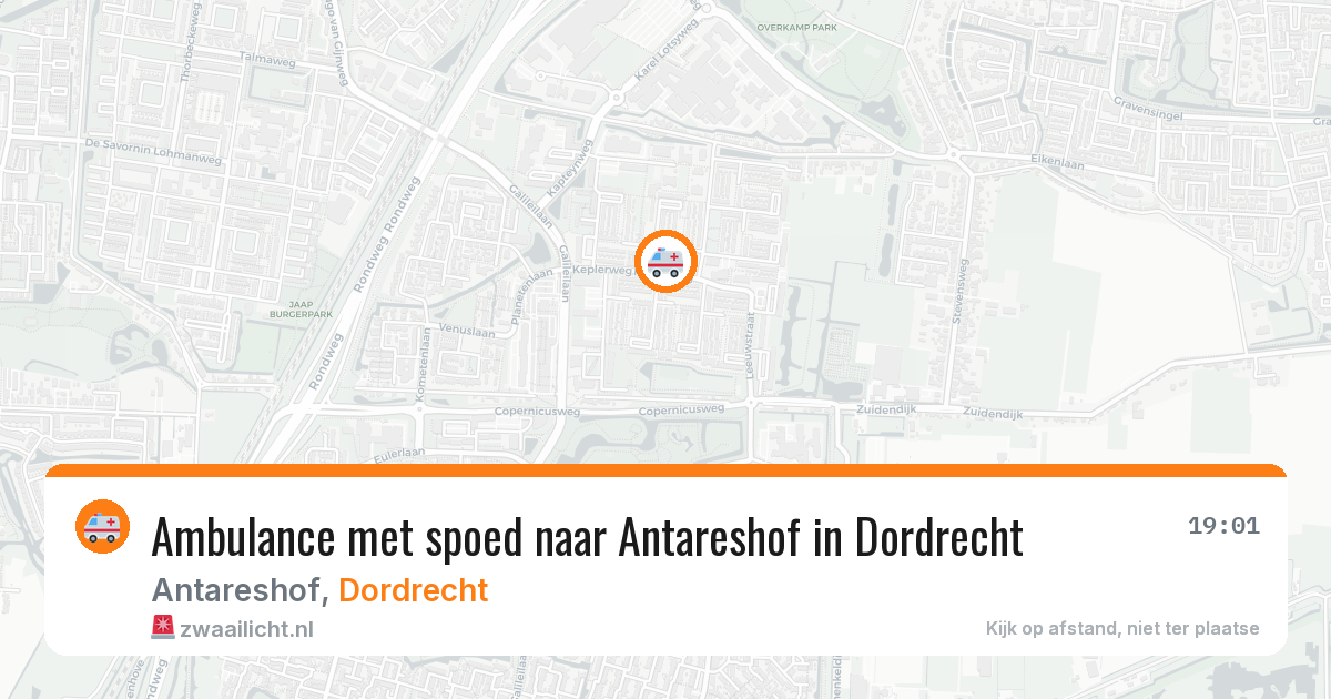 Ambulance met spoed naar Antareshof in Dordrecht — 30 mrt 2026