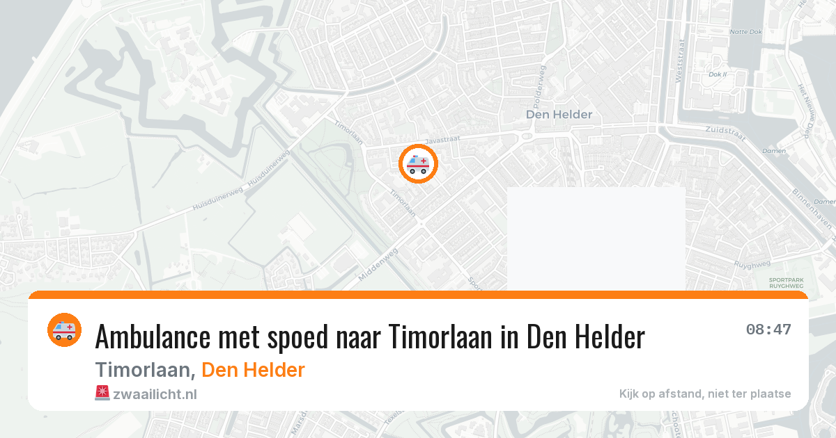 Ambulance met spoed naar Timorlaan in Den Helder — 23 feb 2026