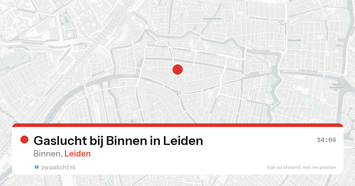 Gaslucht bij Binnen in Leiden — 20 apr 2026