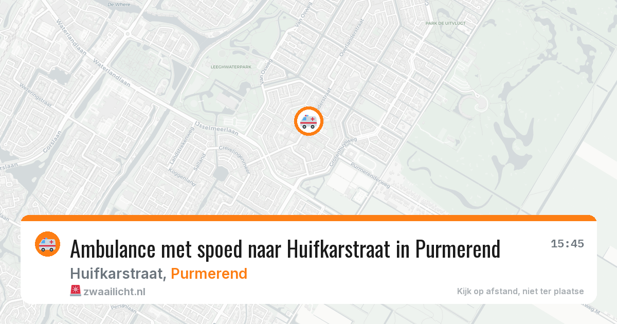 Ambulance met spoed naar Huifkarstraat in Purmerend — 28 jan 2026