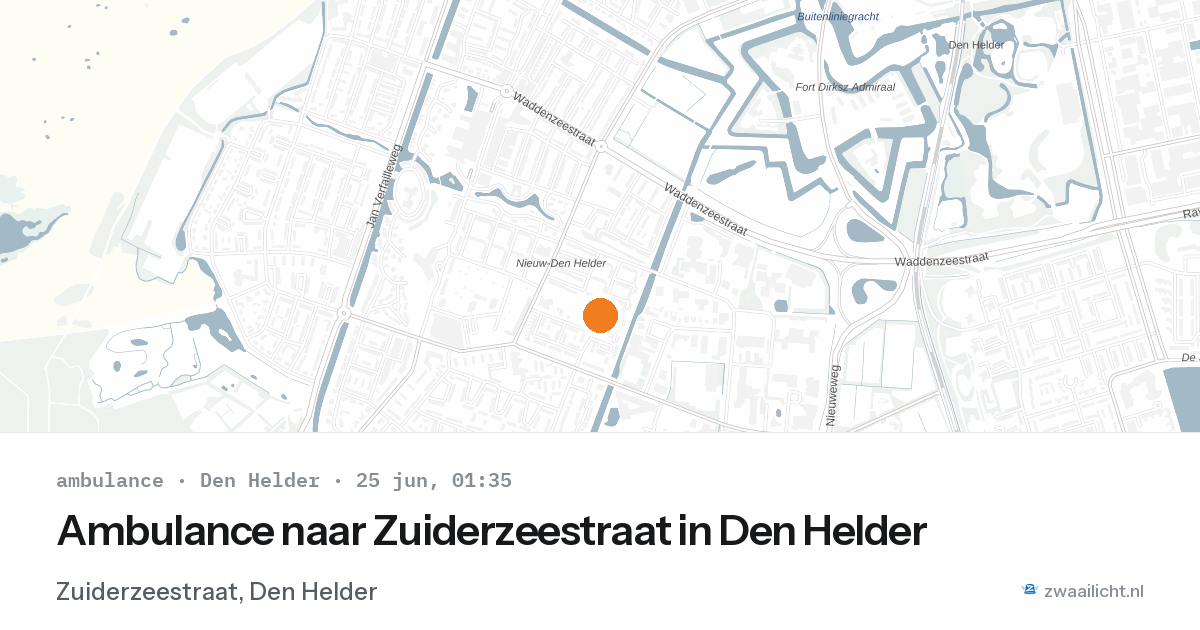 Ambulance naar Zuiderzeestraat in Den Helder — 24 jun 2026