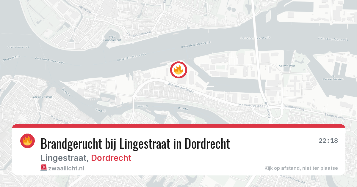 Brandgerucht bij Lingestraat in Dordrecht — 22 apr 2026