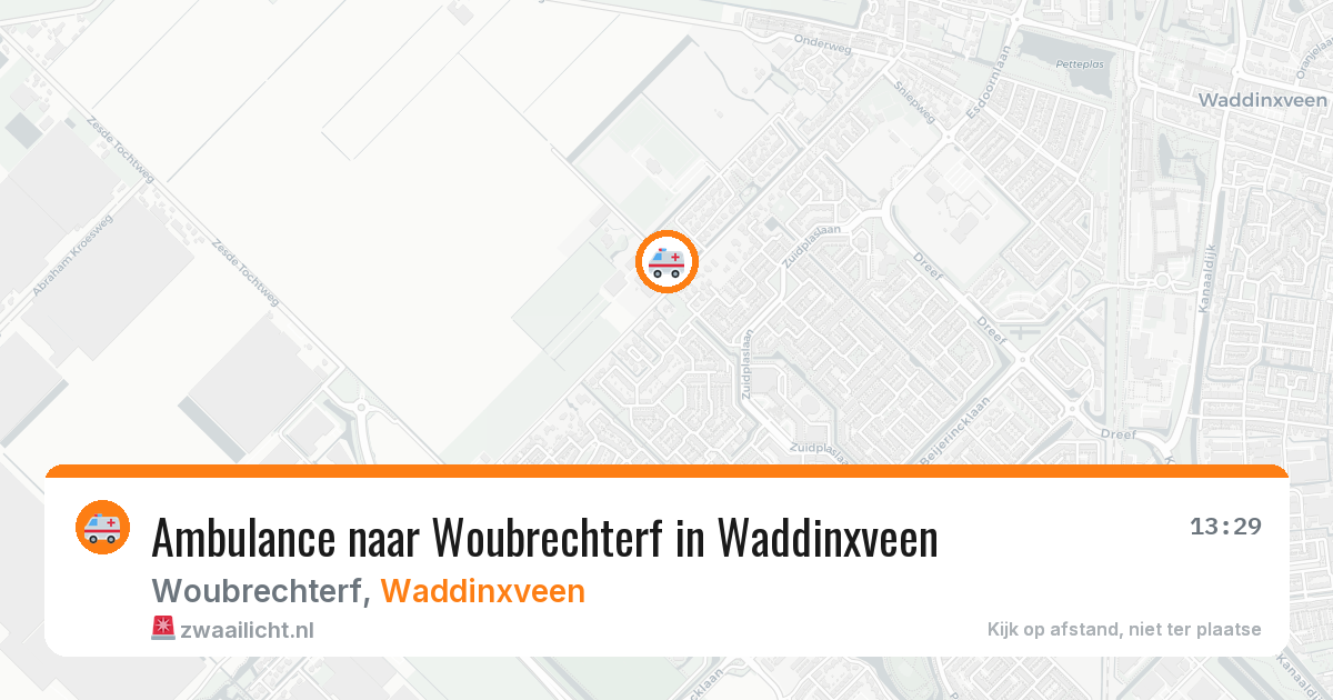 Ambulance naar Woubrechterf in Waddinxveen — 29 jun 2026