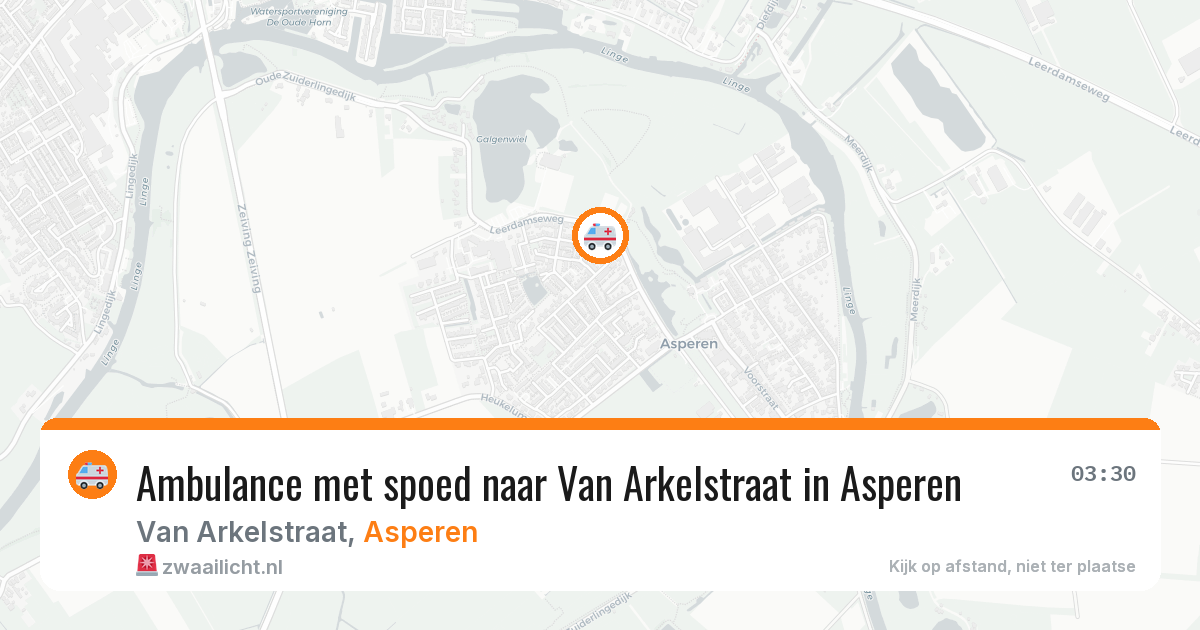 Ambulance met spoed naar Van Arkelstraat in Asperen — 13 jul 2026