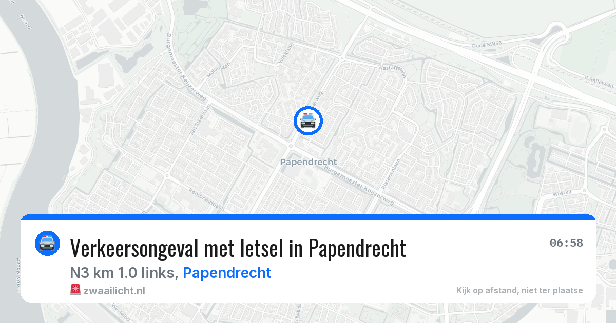 Verkeersongeval met letsel in Papendrecht — 23 apr 2026