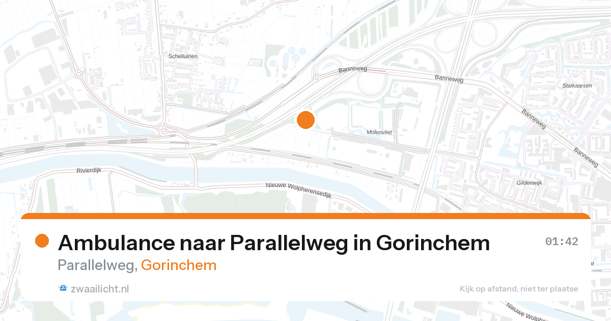 Ambulance naar Parallelweg in Gorinchem — 26 aug 2026