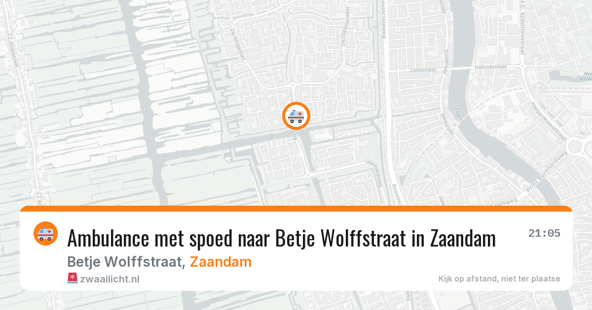 Ambulance met spoed naar Betje Wolffstraat in Zaandam — 28 apr 2026
