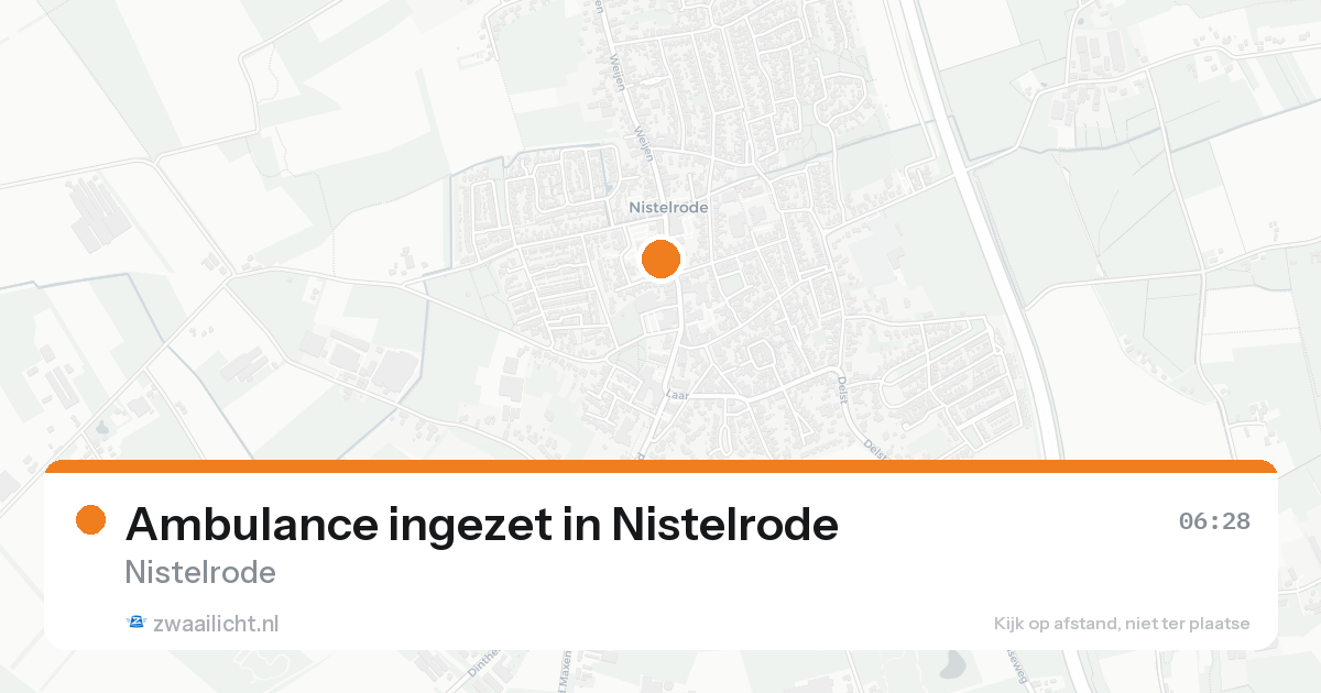 Ambulance ingezet in Nistelrode — 18 aug 2026