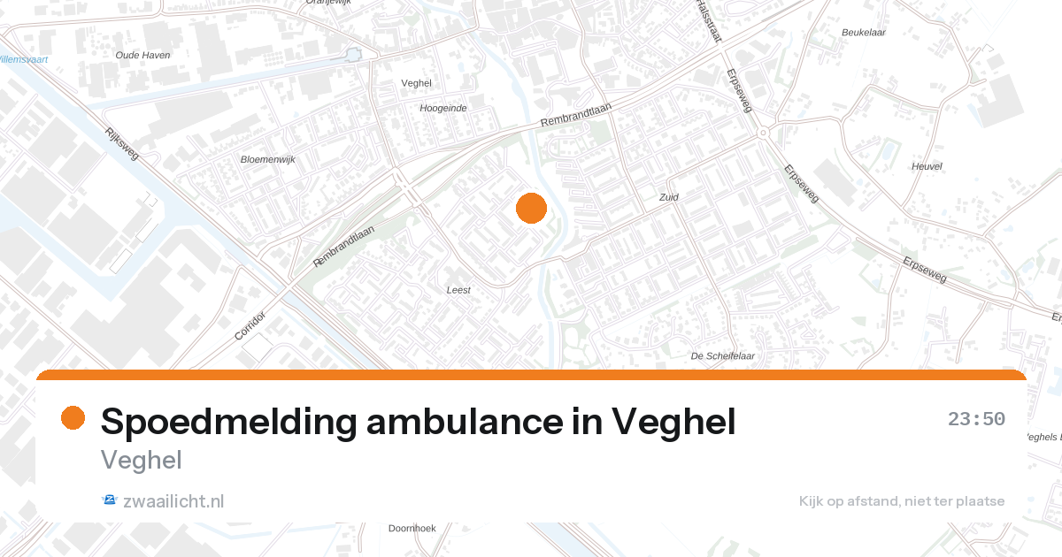 Spoedmelding ambulance in Veghel — 26 aug 2026