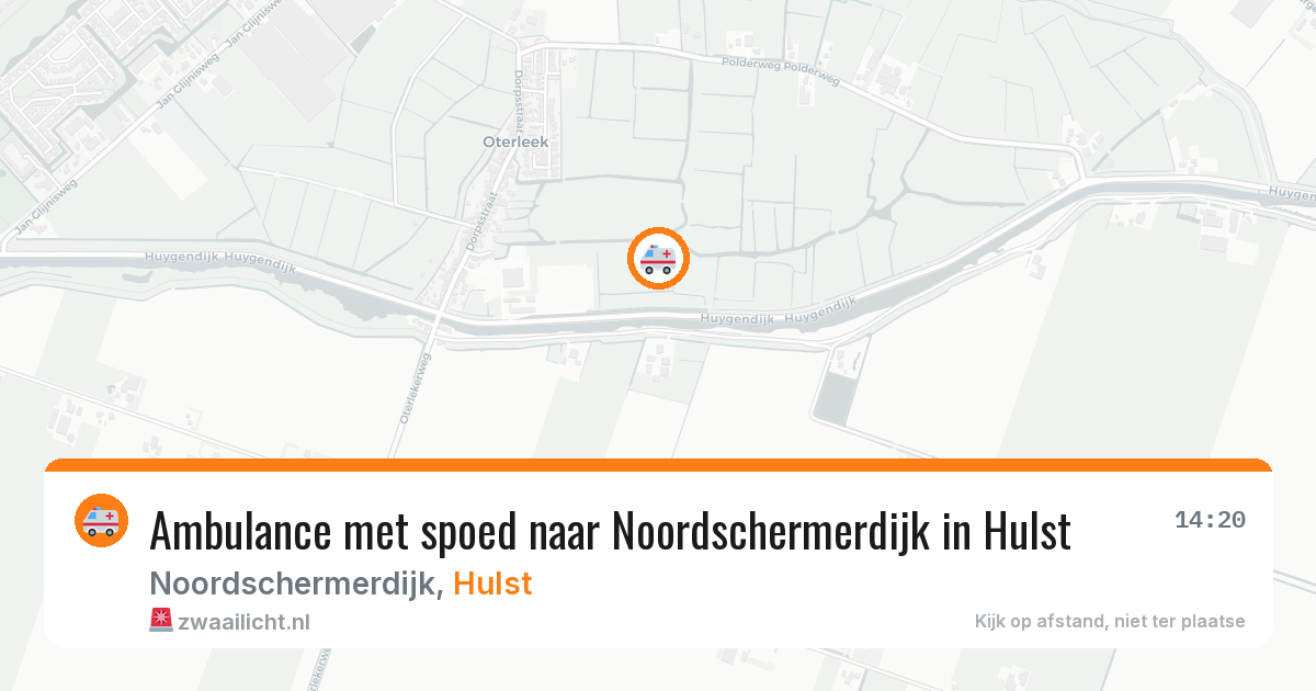 Ambulance met spoed naar Noordschermerdijk in Hulst — 14 mrt 2026