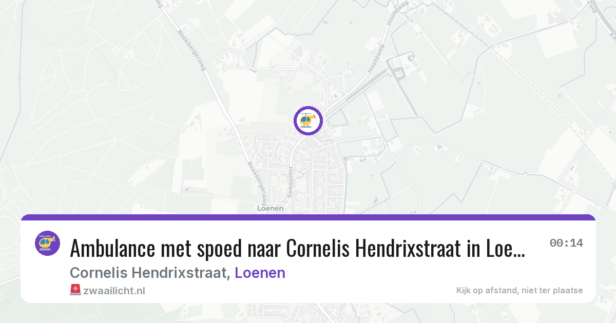 Ambulance met spoed naar Cornelis Hendrixstraat in Loenen — 24 jun 2026