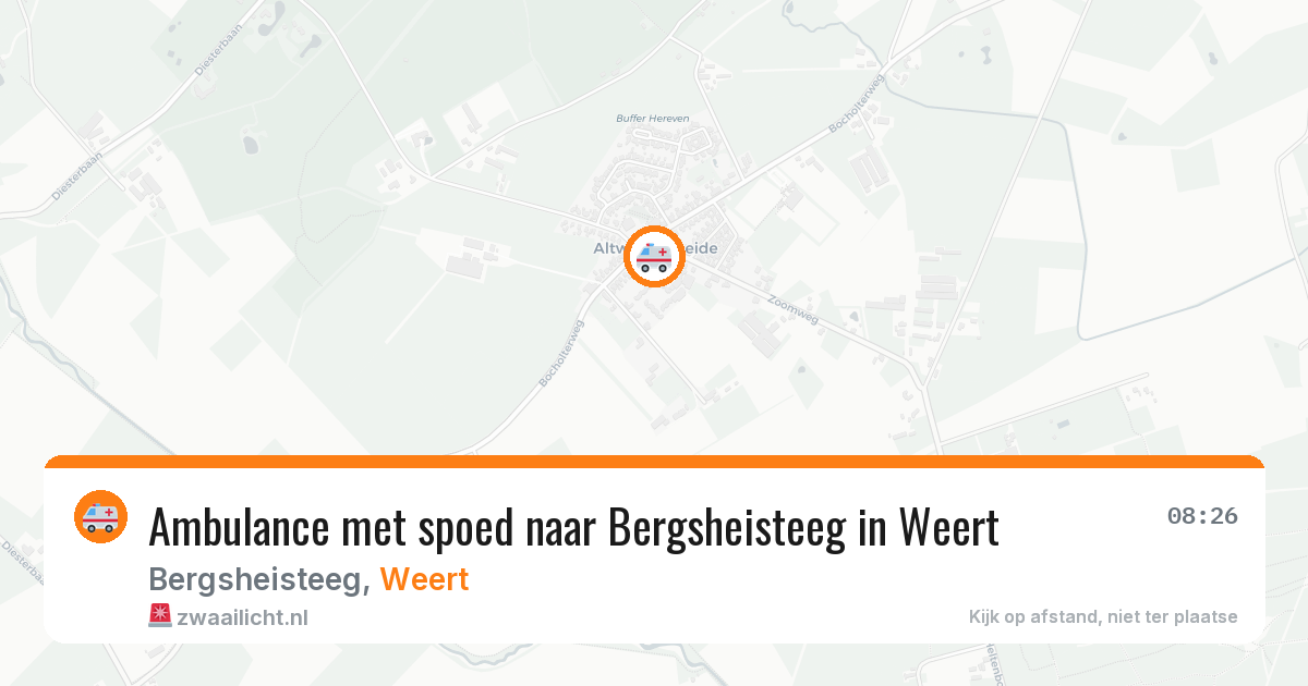 Ambulance met spoed naar Bergsheisteeg in Weert — 20 jun 2026