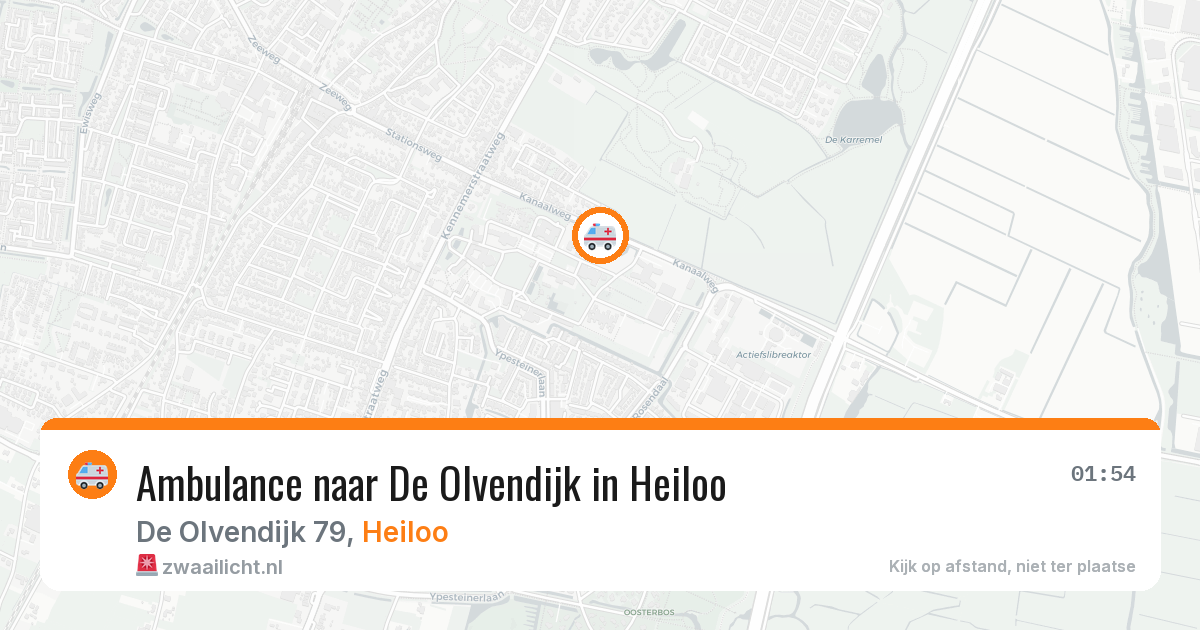 Ambulance naar De Olvendijk in Heiloo — 8 jul 2026
