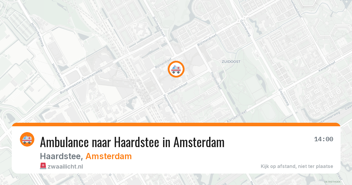 Ambulance naar Haardstee in Amsterdam — 21 apr 2026