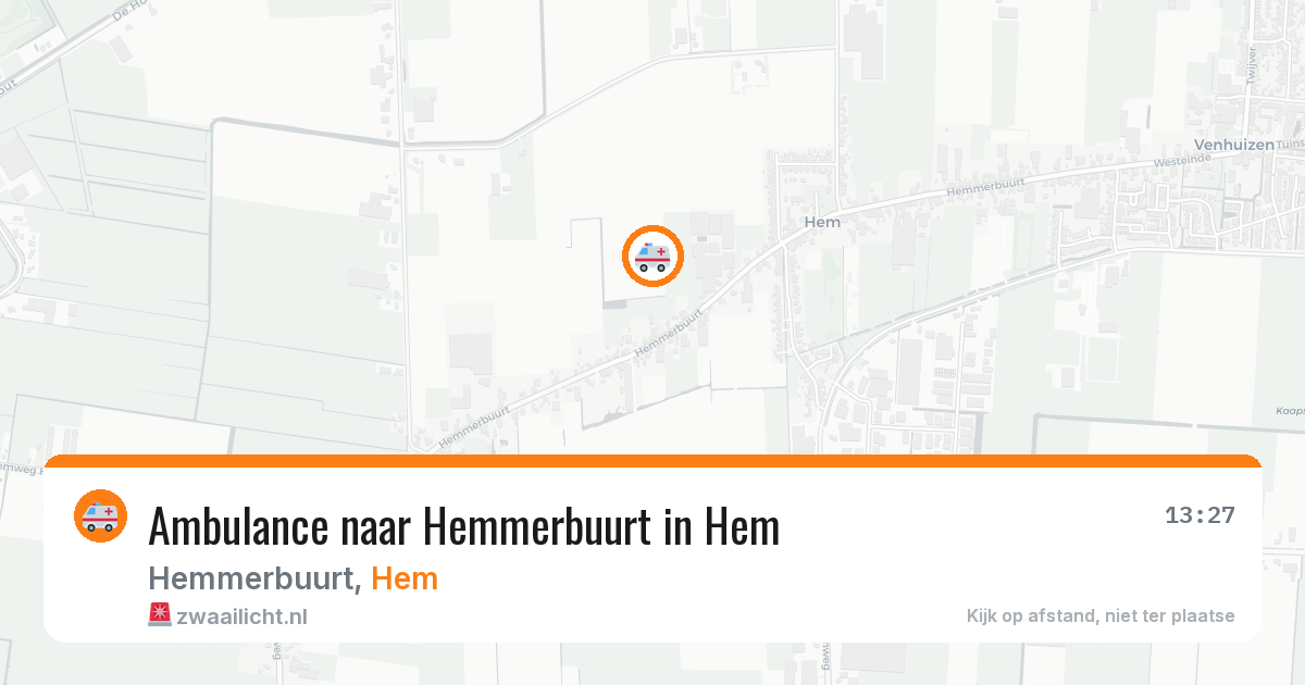 Ambulance naar Hemmerbuurt in Hem — 14 mei 2026