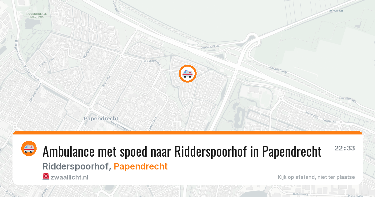 Ambulance met spoed naar Ridderspoorhof in Papendrecht — 11 feb 2026