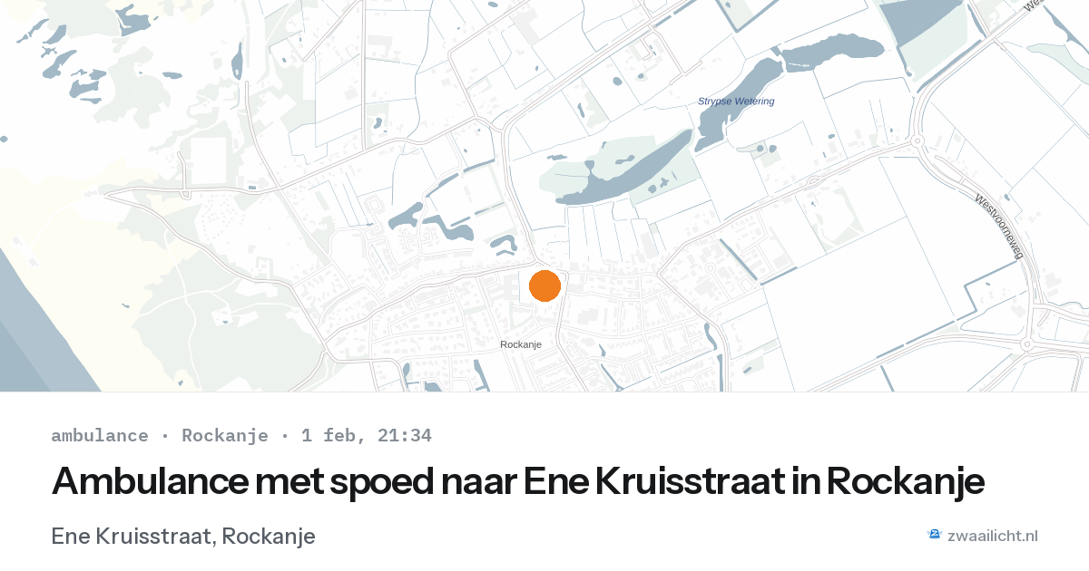 Ambulance met spoed naar Ene Kruisstraat in Rockanje — 1 feb 2026