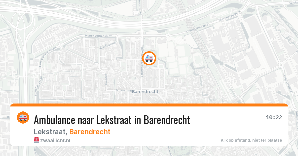 Ambulance naar Lekstraat in Barendrecht — 14 jun 2026