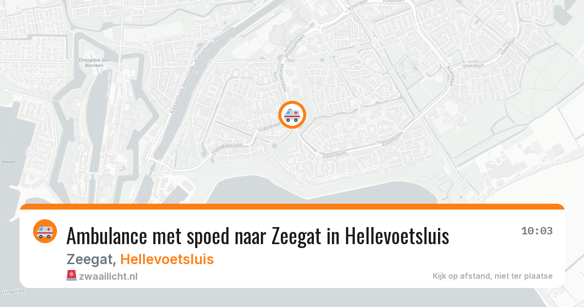 Ambulance met spoed naar Zeegat in Hellevoetsluis — 11 mei 2026