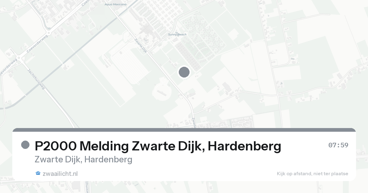 P2000 Melding Zwarte Dijk, Hardenberg — 16 aug 2026