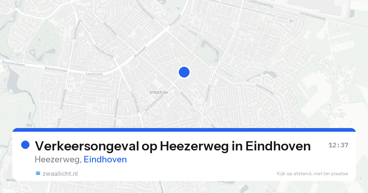 Verkeersongeval op Heezerweg in Eindhoven — 18 aug 2026