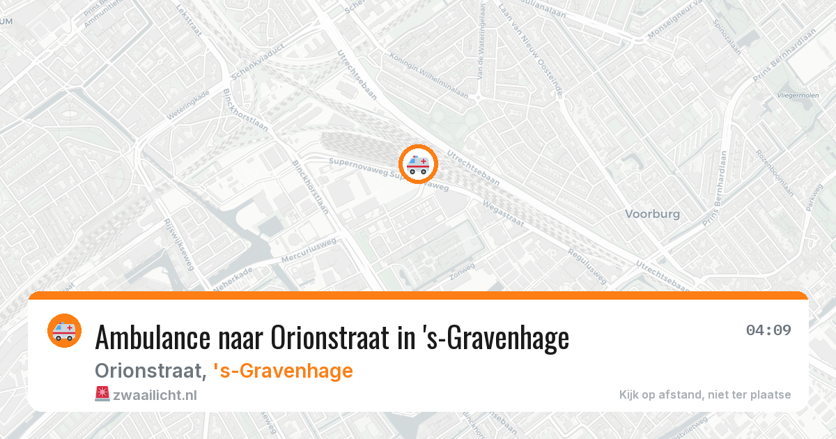 Ambulance naar Orionstraat in 's-Gravenhage — 4 jul 2026