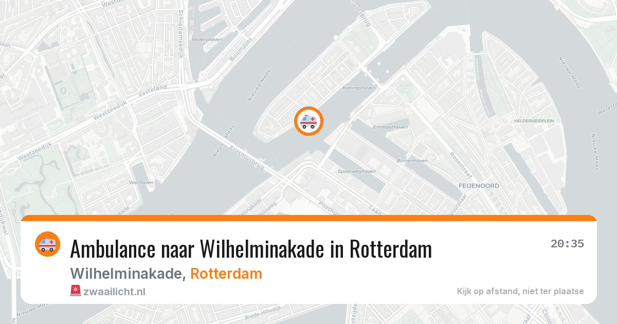 Ambulance naar Wilhelminakade in Rotterdam — 23 mei 2026
