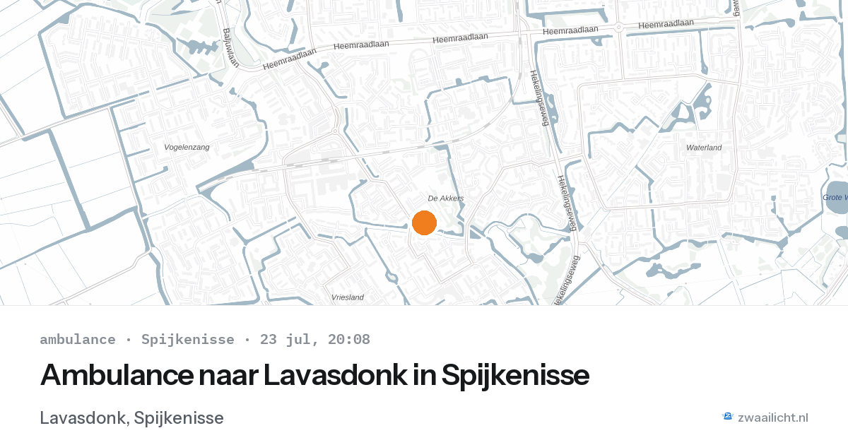 Ambulance naar Lavasdonk in Spijkenisse — 23 jul 2026