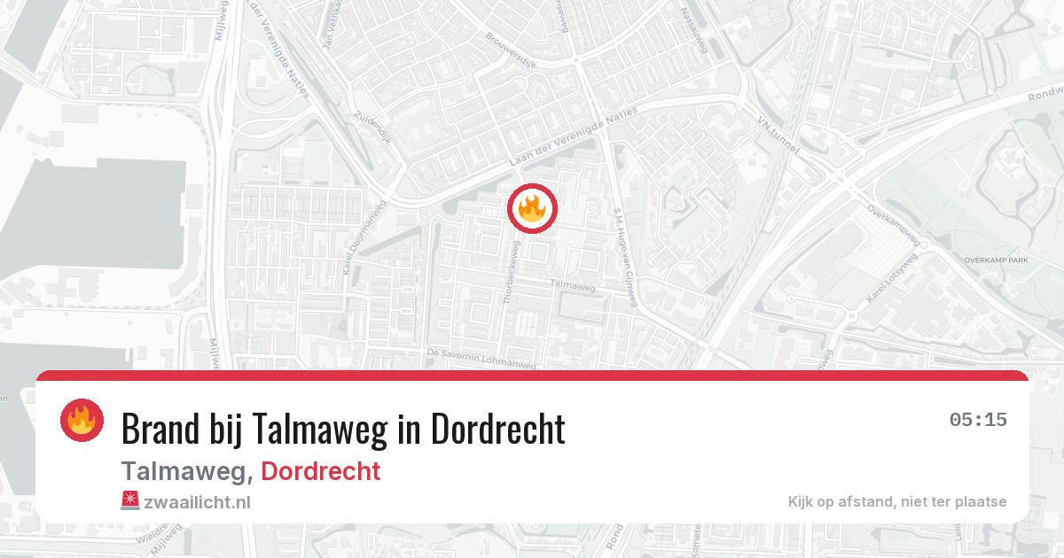 Brand bij Talmaweg in Dordrecht — 25 mei 2026