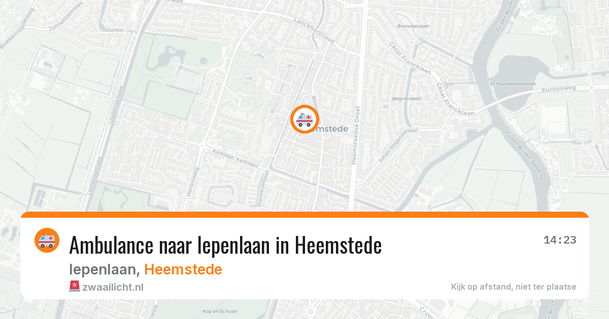 Ambulance naar Iepenlaan in Heemstede — 13 aug 2026