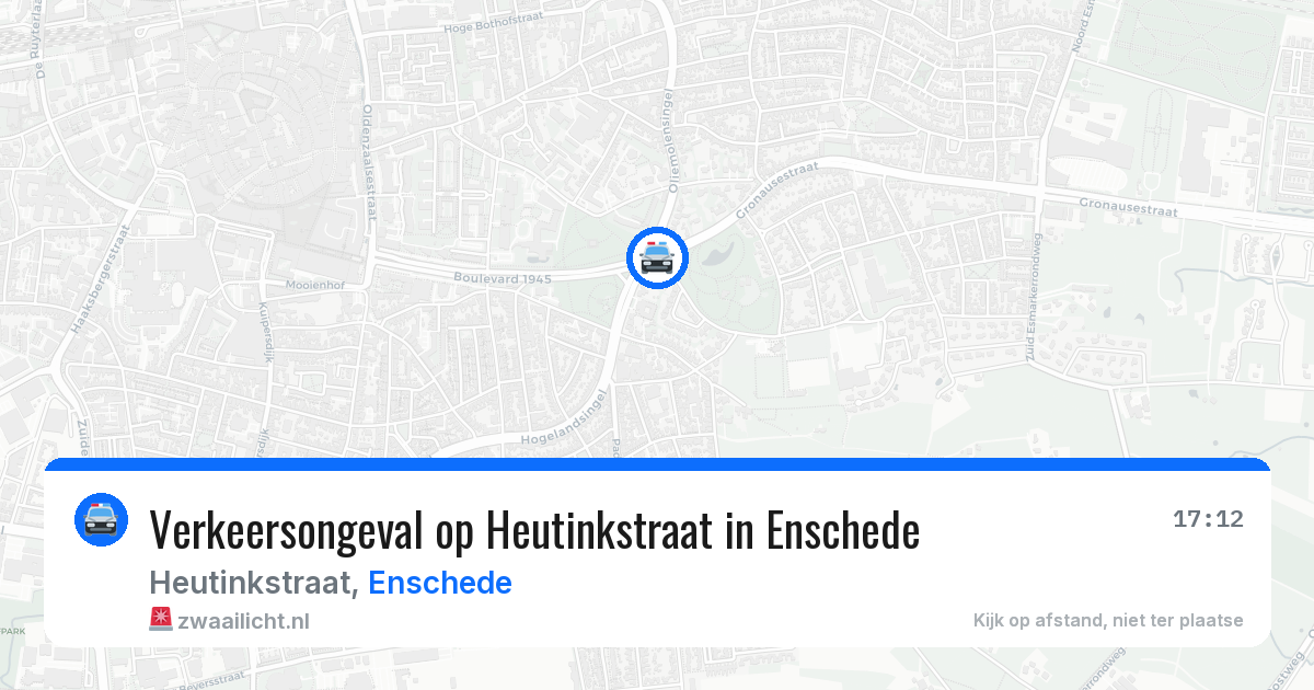 Verkeersongeval op Heutinkstraat in Enschede — 3 jun 2026