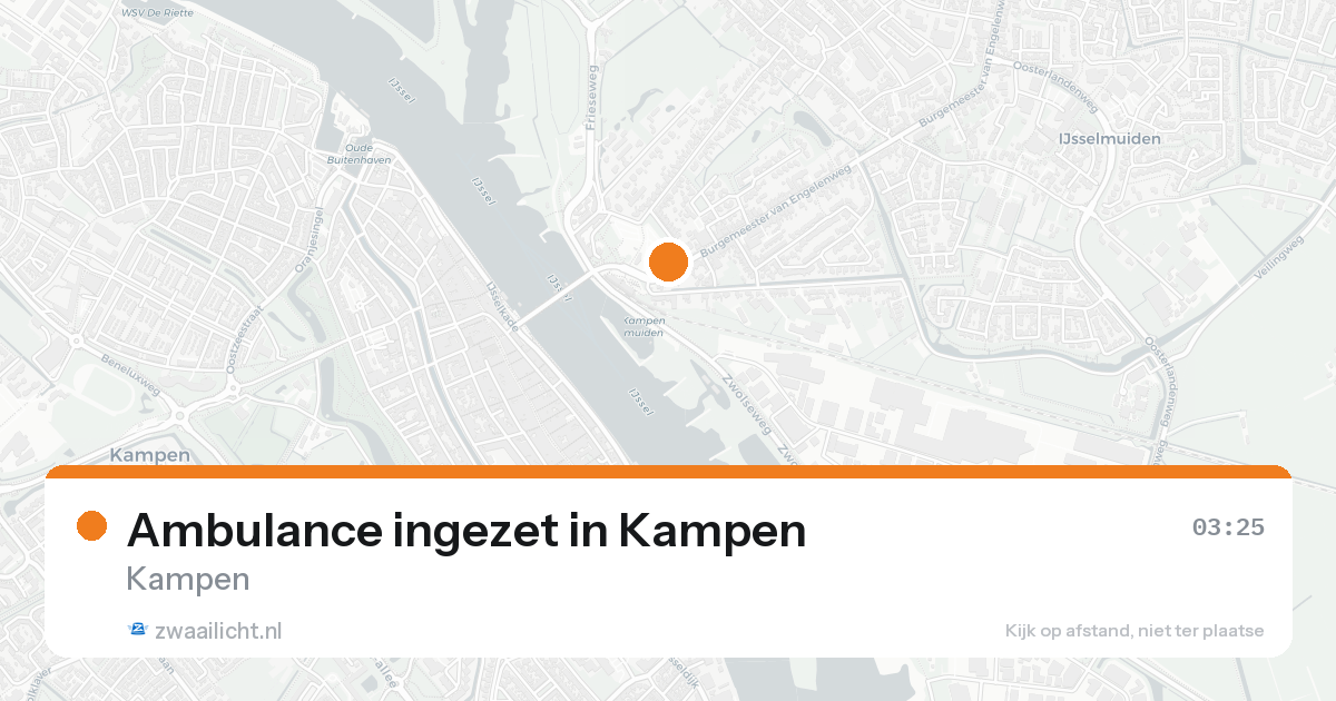 Ambulance ingezet in Kampen — 17 aug 2026