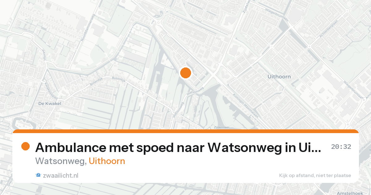 Ambulance met spoed naar Watsonweg in Uithoorn — 22 aug 2026