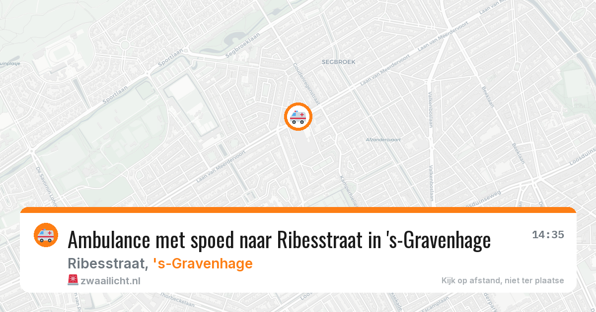 Ambulance met spoed naar Ribesstraat in 's-Gravenhage — 25 mei 2026