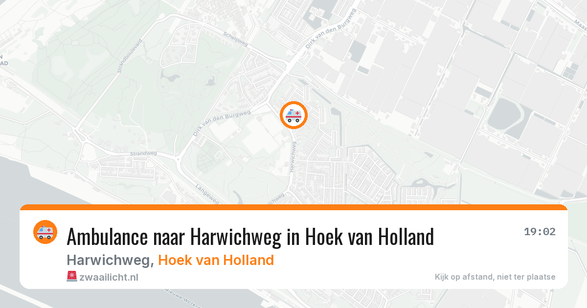 Ambulance naar Harwichweg in Hoek van Holland — 2 jul 2026