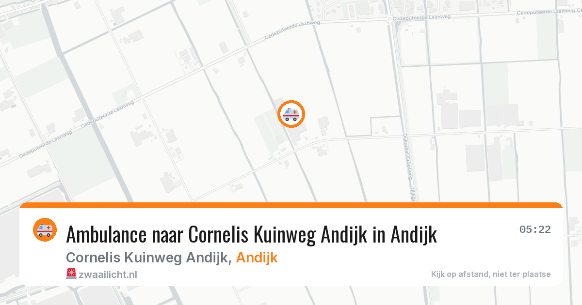 Ambulance naar Cornelis Kuinweg Andijk in Andijk — 21 mrt 2026