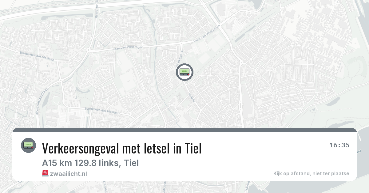 Verkeersongeval met letsel in Tiel — 25 feb 2026
