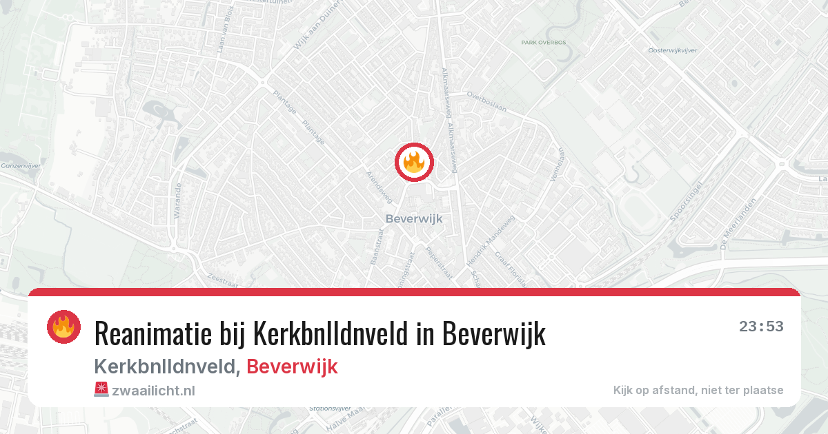 Reanimatie bij Kerkbnlldnveld in Beverwijk — 8 jun 2026