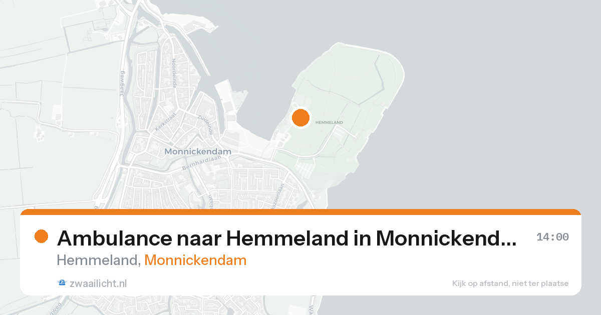 Ambulance naar Hemmeland in Monnickendam — 25 mei 2026